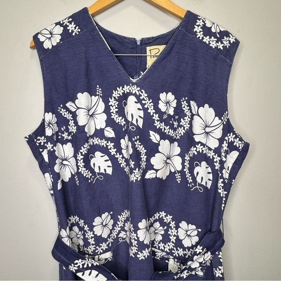 Vintage Pennington's 100% Cotton LIghtweight Floral Belted Dress Size X - Picture 3 of 12